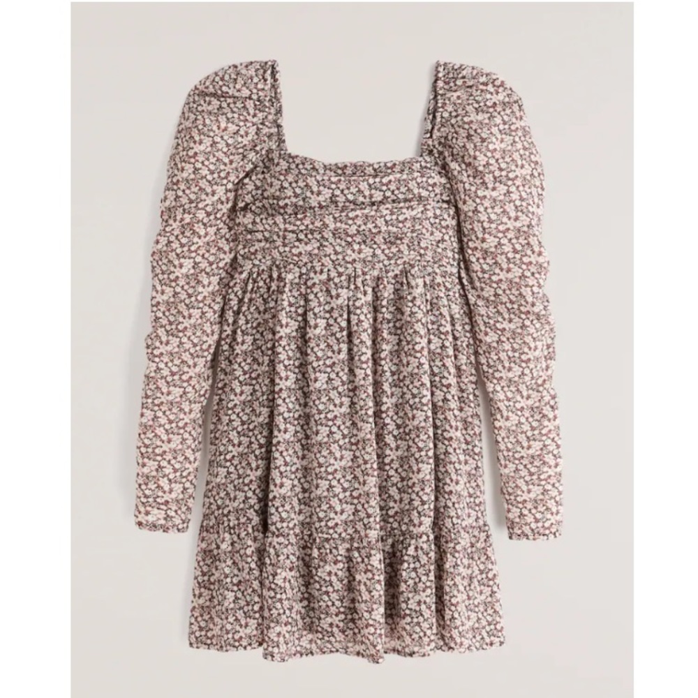 Abercrombie Long Sleeve Ruched Mini Dress